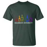 LGBTQ Pride T Shirt Celebrate Diversity LGBT Flag Wine Drinker - Wonder Print Shop