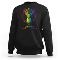 LGBTQ Sweatshirt Oh Deer I'm Queer Vintage Pride Lesbian Gay - Wonder Print Shop