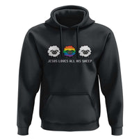 LGBTQ Hoodie Jesus Loves All His Sheep Gay Pride Woolly Sheep - Wonder Print Shop