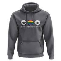 LGBTQ Hoodie Jesus Loves All His Sheep Gay Pride Woolly Sheep - Wonder Print Shop
