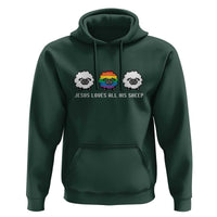 LGBTQ Hoodie Jesus Loves All His Sheep Gay Pride Woolly Sheep - Wonder Print Shop