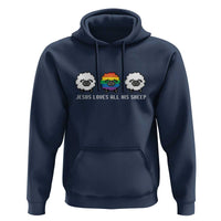 LGBTQ Hoodie Jesus Loves All His Sheep Gay Pride Woolly Sheep - Wonder Print Shop