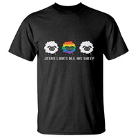 LGBTQ T Shirt Jesus Loves All His Sheep Gay Pride Woolly Sheep - Wonder Print Shop