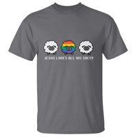 LGBTQ T Shirt Jesus Loves All His Sheep Gay Pride Woolly Sheep - Wonder Print Shop
