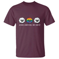 LGBTQ T Shirt Jesus Loves All His Sheep Gay Pride Woolly Sheep - Wonder Print Shop