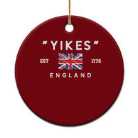 Funny Yikes England 1776 Ceramic Ornament 4th Of July USA Union Jack Flag - Wonder Print Shop