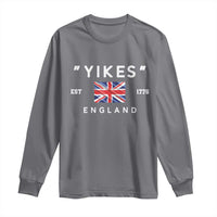 Funny Yikes England 1776 Long Sleeve Shirt 4th Of July USA Union Jack Flag - Wonder Print Shop