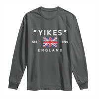 Funny Yikes England 1776 Long Sleeve Shirt 4th Of July USA Union Jack Flag - Wonder Print Shop