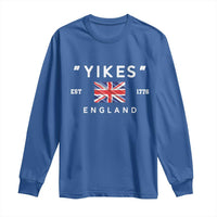 Funny Yikes England 1776 Long Sleeve Shirt 4th Of July USA Union Jack Flag - Wonder Print Shop