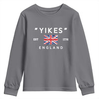 Funny Yikes England 1776 Youth Sweatshirt 4th Of July USA Union Jack Flag - Wonder Print Shop
