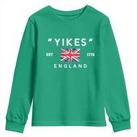 Funny Yikes England 1776 Youth Sweatshirt 4th Of July USA Union Jack Flag - Wonder Print Shop