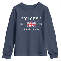 Funny Yikes England 1776 Youth Sweatshirt 4th Of July USA Union Jack Flag - Wonder Print Shop