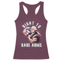 Funny Right To Bare Arms Racerback Tank Top 4th Of July Gym George Washington - Wonder Print Shop