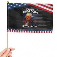 Funny Its Only Treason If You Lose George Washington Patriotic Handheld Flag 4th Of July