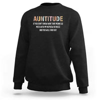 Funny Aunt Sweatshirt Auntitude Leopard Nephew Niece - Wonder Print Shop