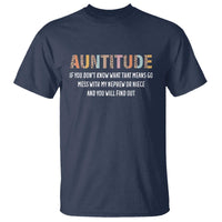 Funny Aunt T Shirt Auntitude Leopard Nephew Niece - Wonder Print Shop