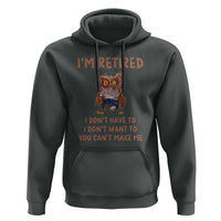 Funny Retirement Hoodie I'm Retired I Don't Have To Want To Cute Owl - Wonder Print Shop