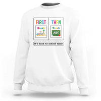 Teacher Sweatshirt First Beach Then Teach It's Back To School Time - Wonder Print Shop