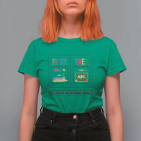 Teacher T Shirt For Women First Beach Then Teach It's Back To School Time - Wonder Print Shop