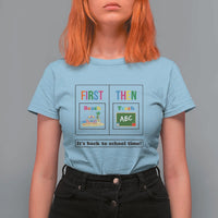 Teacher T Shirt For Women First Beach Then Teach It's Back To School Time - Wonder Print Shop