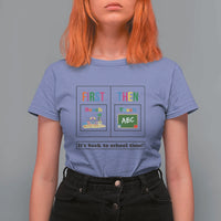 Teacher T Shirt For Women First Beach Then Teach It's Back To School Time - Wonder Print Shop