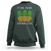 Funny Christmas In July Pineapple Sweatshirt It's Fine I'm Fine Everything Is Fine - Wonder Print Shop