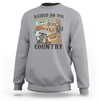 Funny Western Country Sweatshirt Raised On 90s Country Mixtape - Wonder Print Shop