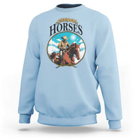 Funny Western Country Sweatshirt Hold Your Horses Cowboy Rodeo - Wonder Print Shop