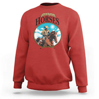 Funny Western Country Sweatshirt Hold Your Horses Cowboy Rodeo - Wonder Print Shop