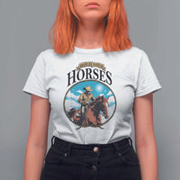Funny Western Country T Shirt For Women Hold Your Horses Cowboy Rodeo - Wonder Print Shop