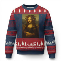 Medusa Mona Lisa Ugly Christmas Sweater Greek Mythology Ancient - Wonder Print Shop