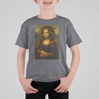 Medusa Mona Lisa T Shirt For Kid Greek Mythology Ancient - Wonder Print Shop