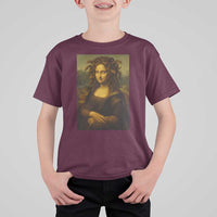 Medusa Mona Lisa T Shirt For Kid Greek Mythology Ancient - Wonder Print Shop