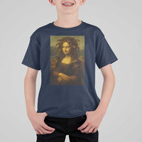 Medusa Mona Lisa T Shirt For Kid Greek Mythology Ancient - Wonder Print Shop