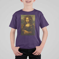 Medusa Mona Lisa T Shirt For Kid Greek Mythology Ancient - Wonder Print Shop