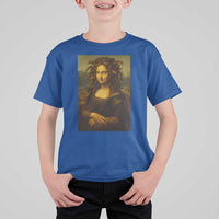 Medusa Mona Lisa T Shirt For Kid Greek Mythology Ancient - Wonder Print Shop