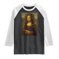 Medusa Mona Lisa Raglan Shirt Greek Mythology Ancient - Wonder Print Shop