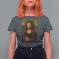 Medusa Mona Lisa T Shirt For Women Greek Mythology Ancient - Wonder Print Shop