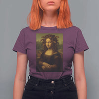 Medusa Mona Lisa T Shirt For Women Greek Mythology Ancient - Wonder Print Shop