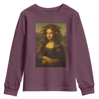 Medusa Mona Lisa Youth Sweatshirt Greek Mythology Ancient - Wonder Print Shop