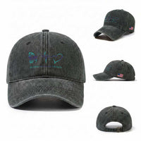 Suicide Prevention Washed Cotton Baseball Cap No Story Should End Too Soon Butterfly Heartbeat
