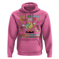 Suicide Prevention Hoodie Stay The World Needs You in It You Matter Retro Sun Earth - Wonder Print Shop