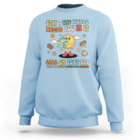 Suicide Prevention Sweatshirt Stay The World Needs You in It You Matter Retro Sun Earth - Wonder Print Shop