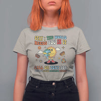 Suicide Prevention T Shirt For Women Stay The World Needs You in It You Matter Retro Sun Earth - Wonder Print Shop