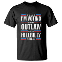 I'm Voting For the Outlaw and the Hillbilly 2024 T Shirt Retro Star US Flag - Wonder Print Shop