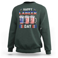 Funny Labor Day Drinking Sweatshirt Labeer Day American Flag Beer Mug - Wonder Print Shop