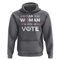 I Am Woman Watch Me Vote Hoodie Feminist Women's Rights Gender symbol - Wonder Print Shop