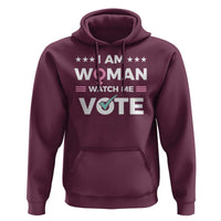 I Am Woman Watch Me Vote Hoodie Feminist Women's Rights Gender symbol - Wonder Print Shop