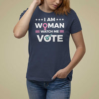 I Am Woman Watch Me Vote T Shirt For Women Feminist Women's Rights Gender symbol - Wonder Print Shop