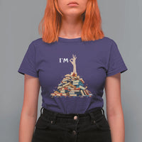 Funny Book Lover T Shirt For Women I'm Okay Reading Books Teacher School - Wonder Print Shop